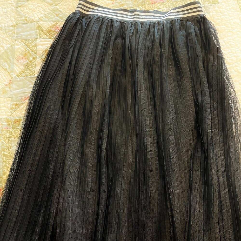 Mayora Black Pleated Fully Lined Skirt Size 14 Teens Designed in Spain